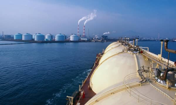 Liquid Natural Gas Tanker to deliver natural gas to consumers.