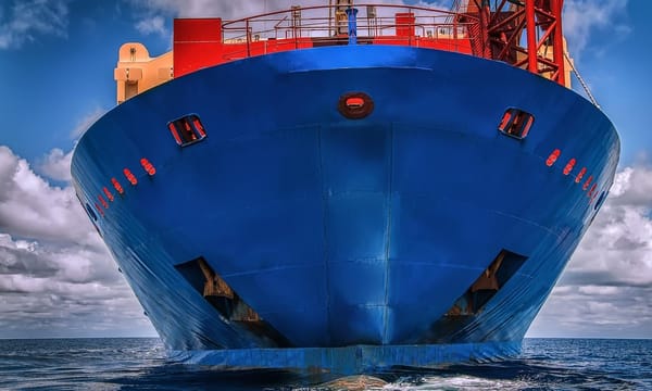 Close up of vessel's view in the middle of the ocean.