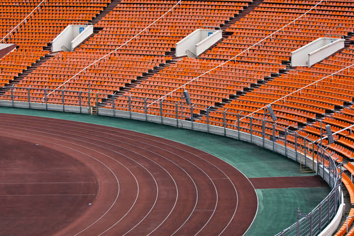 Image shows Olympic stadium 