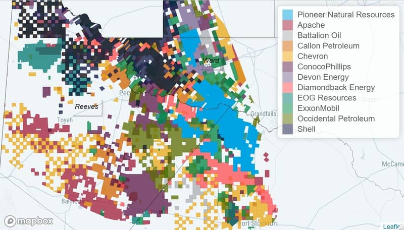 Delaware basin acreage map