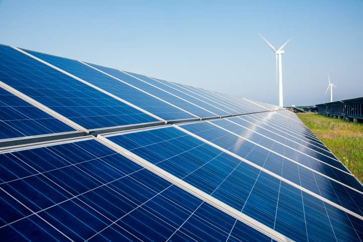 Image shows solar panels