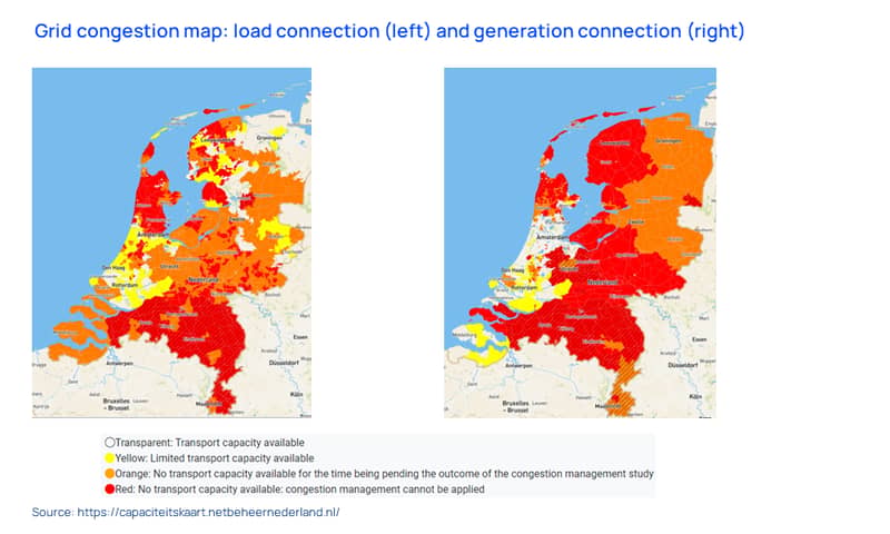 Grid congestion maps show load connection and generation connection
