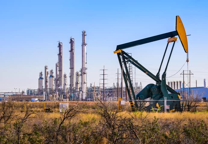 Oil production and refinery