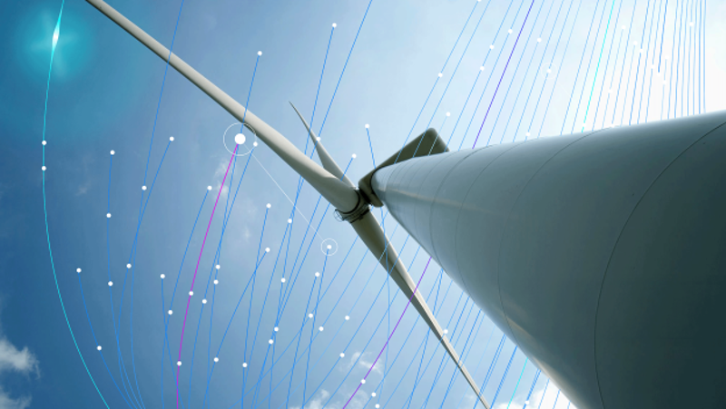 Graphic with wind turbine