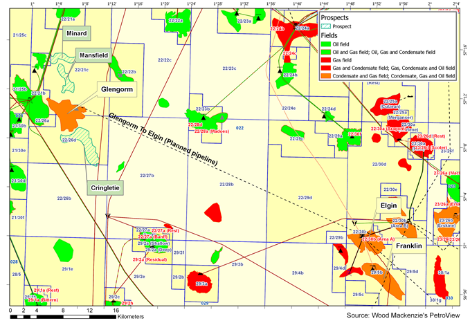 PetroView map showing Glengorm discovery area