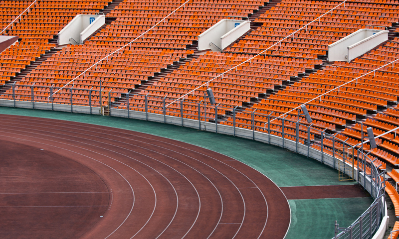 Image shows Olympic stadium 