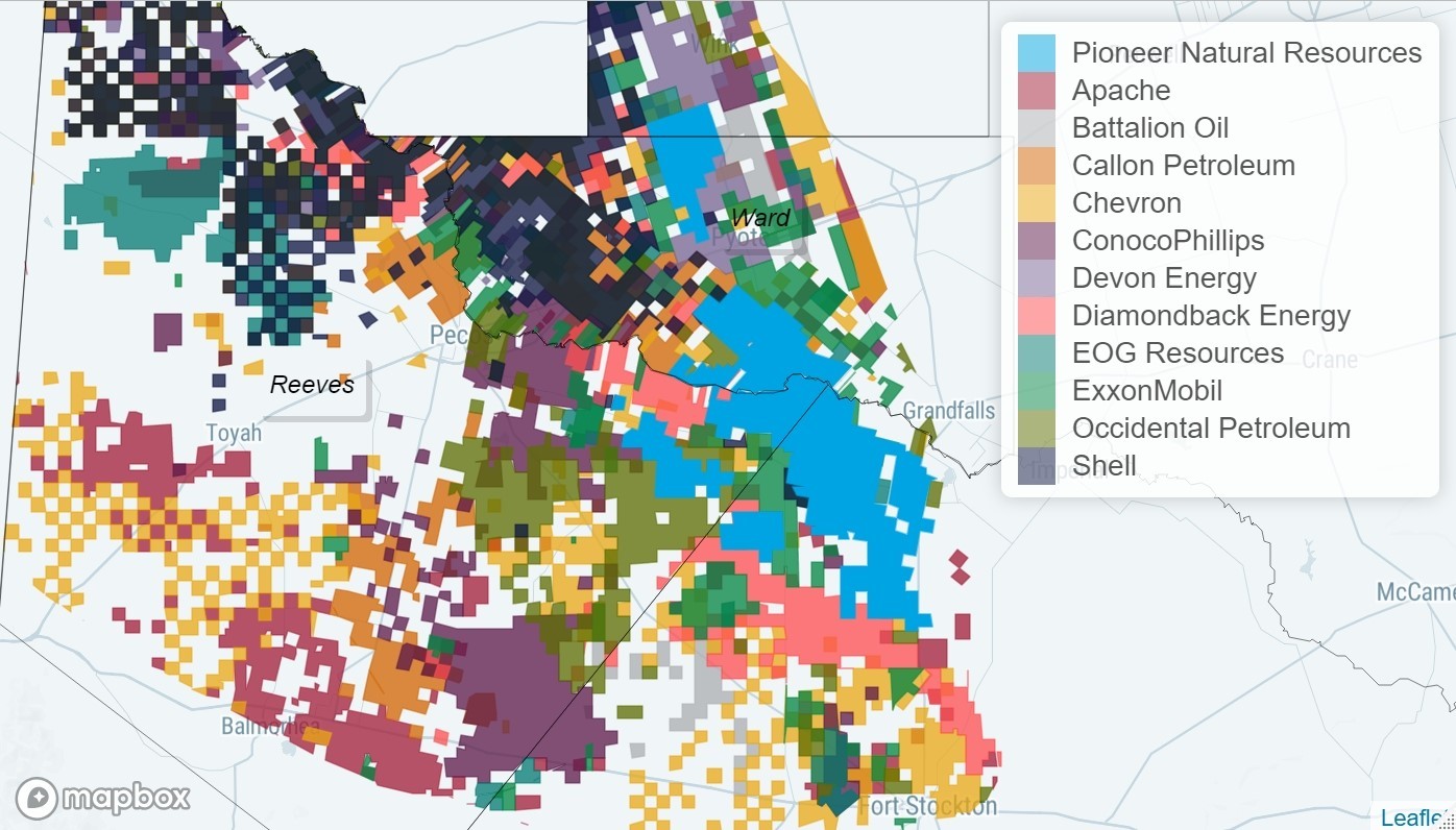Delaware basin acreage map
