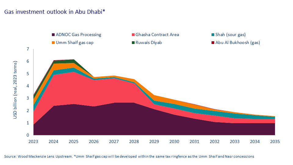 Gas investment outlook in Abu Dhabi