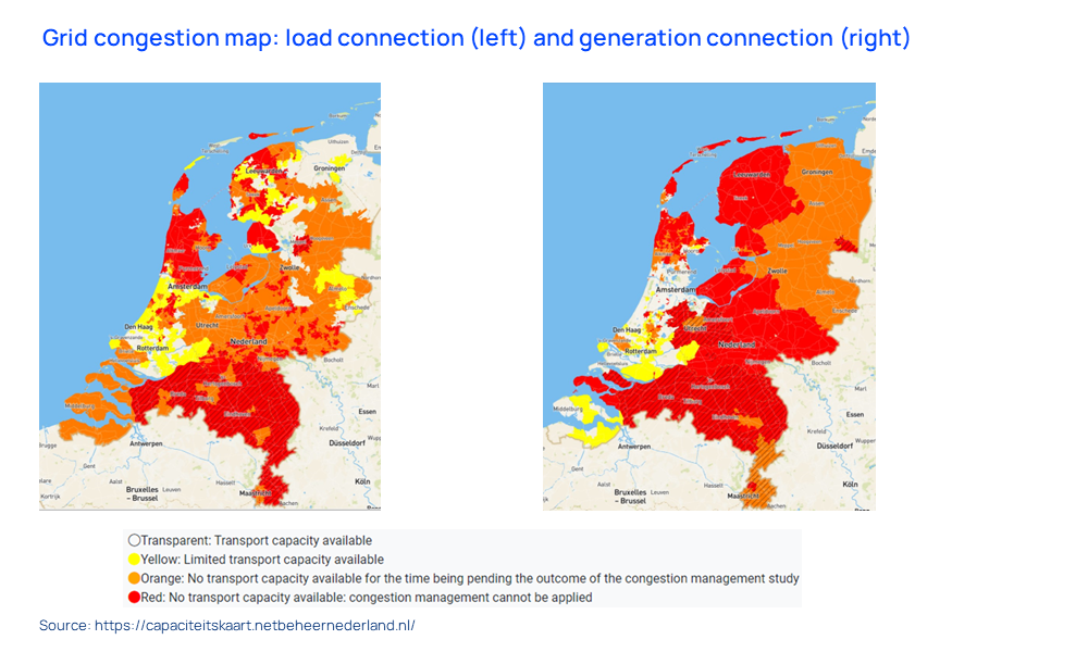 Grid congestion maps show load connection and generation connection