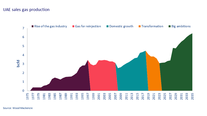 UAE sales gas production