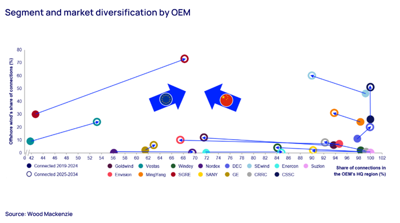Segment and market diversification graph
