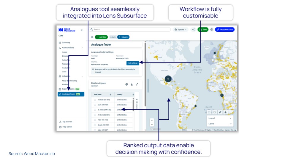 Wood Mackenzie Analogues: a step change in subsurface workflows