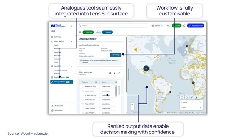 Wood Mackenzie Analogues: a step change in subsurface workflows
