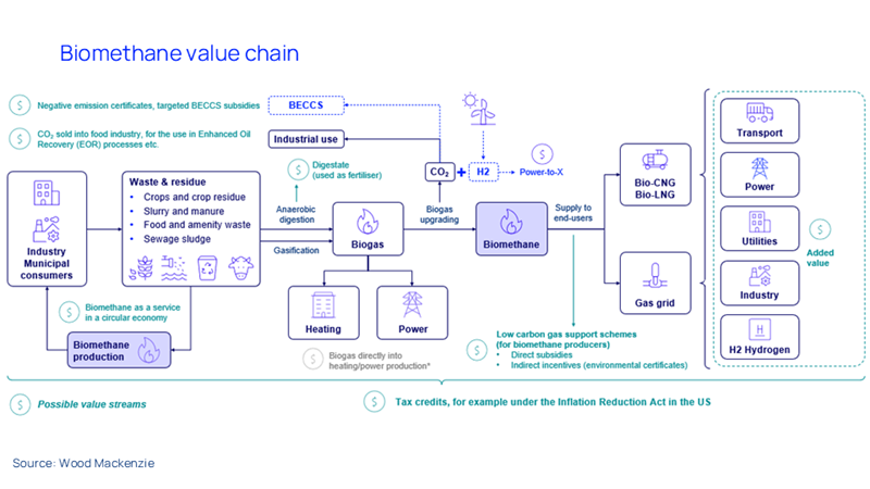 Biomethane value chain