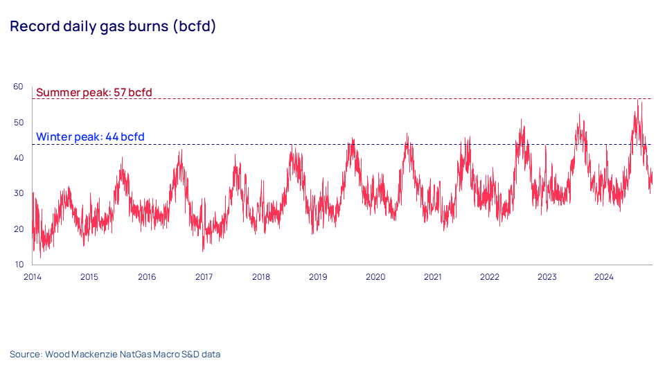 Record daily gas burns (bcfd)