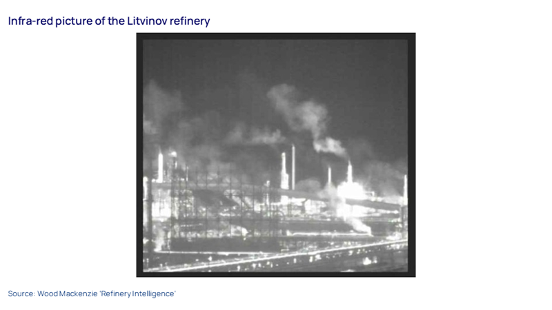 Infra-red picture of the Litvinov refinery