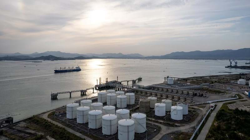 Aerial view of LNG terminal