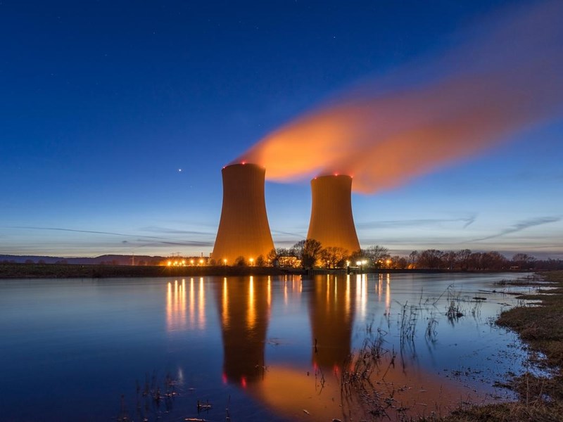Germany, Lower Saxony, Grohnde, Grohnde Nuclear Power Plant