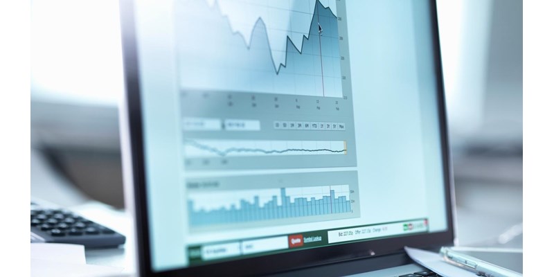 A close up of a data graph, shown on a computer monitor.