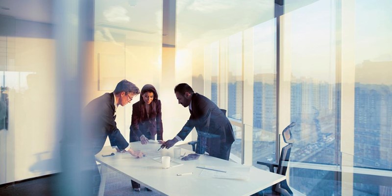 Adult senior diverse multi-ethnic Caucasian Hispanic Middle Eastern CEO executive team business people together in conference meeting room in contemporary modern office bright sunny daylight sunset dusk talking discussing planning organizing strategy well dressed suit and tie teamwork cooperation diversity multi-ethnic problems solutions unity cityscape downtown urban new beginnings breaking new ground dreamlike decisions choices the way forward diversity
