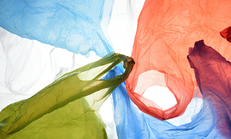 Image shows plastic bags, which have been subject to bans and disincentives in many regions.