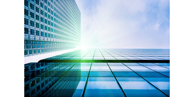 Skyscraper from the pavement