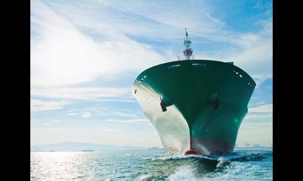 LNG vessel leaves port