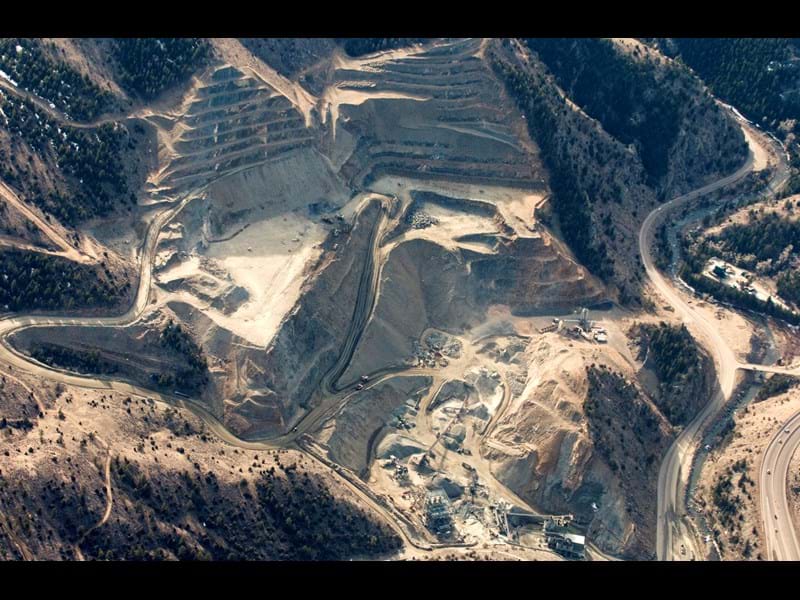 Open cast mineral mine