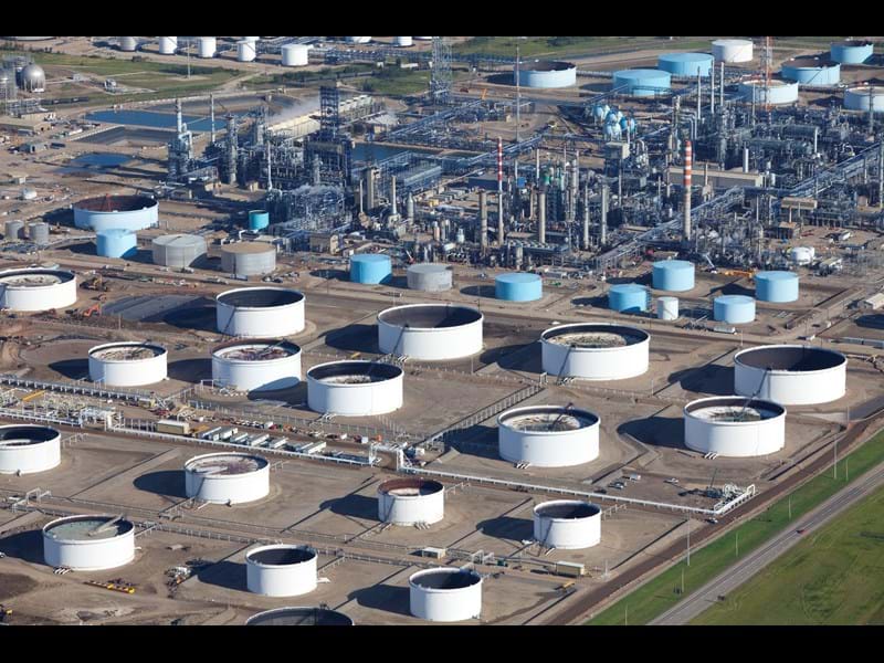 Refinery, aerial view