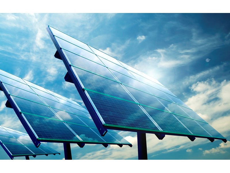 Solar panels side view