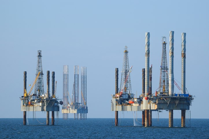 Image shows jack-up vessels