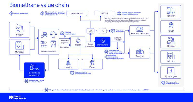 Biomethane value chain - illustrated