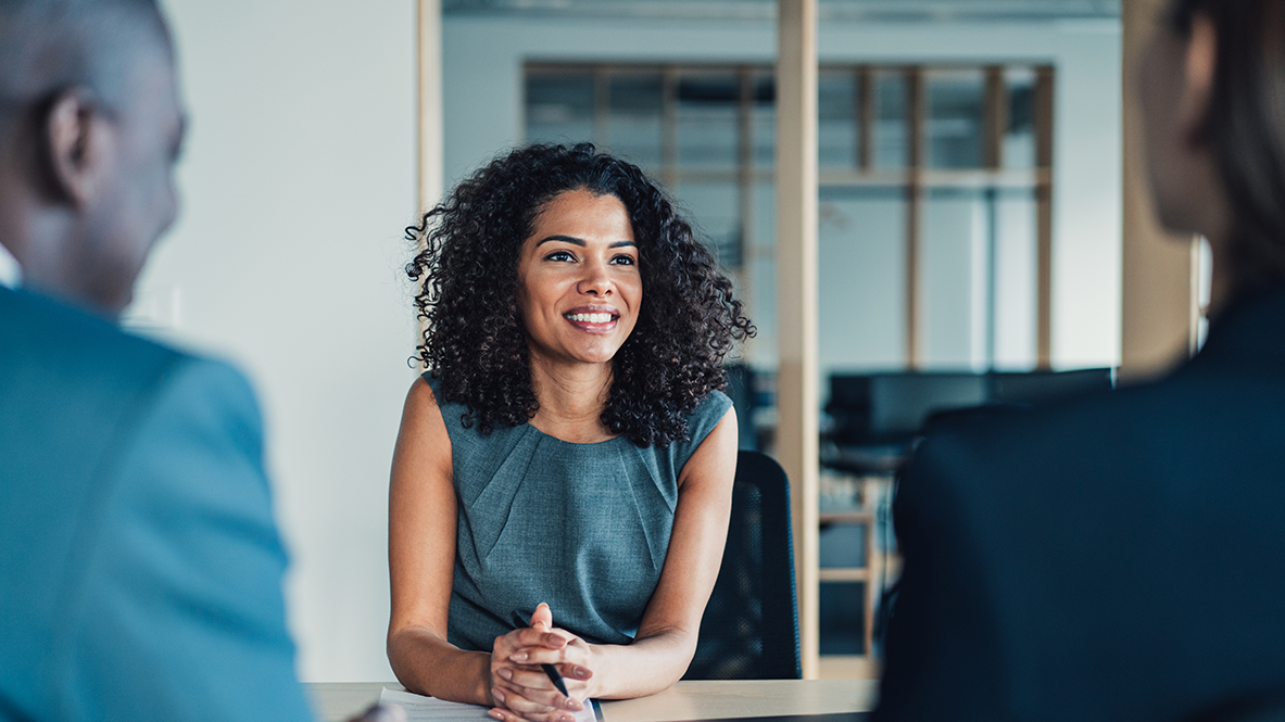 Human resources individual smilling.